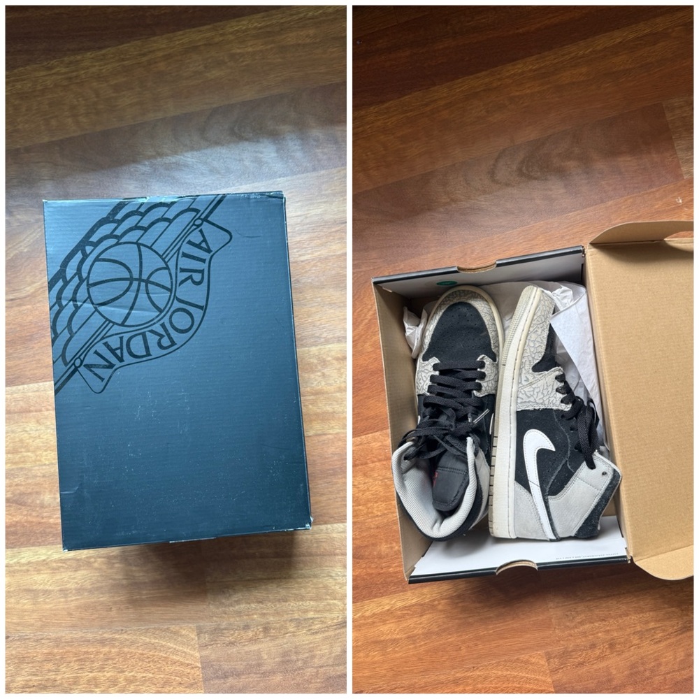 Jordan Kids' Black and White Sneakers